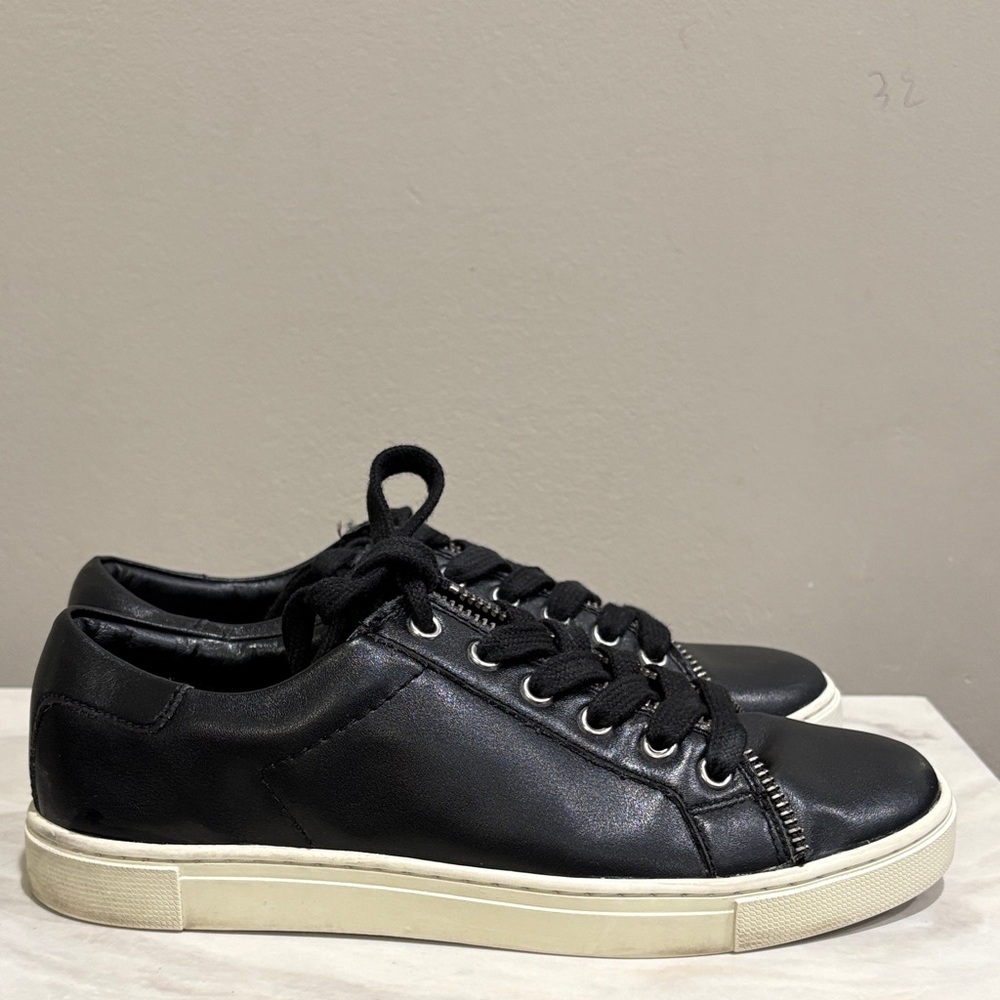Frye Black Leather Sneakers Size 6 - Picture 2 of 11